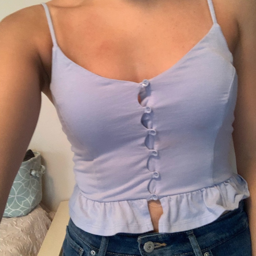 Baby blue crop top